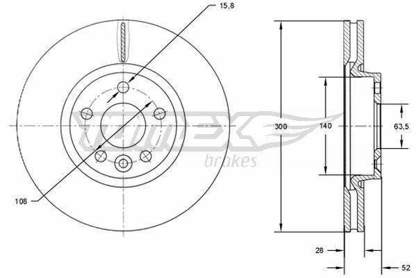 Brzdový kotouč TOMEX Brakes